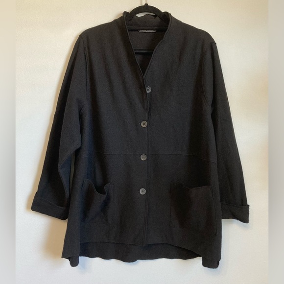 Elemente Clemente Virgin Wool Button Up Sweater - Picture 1 of 5